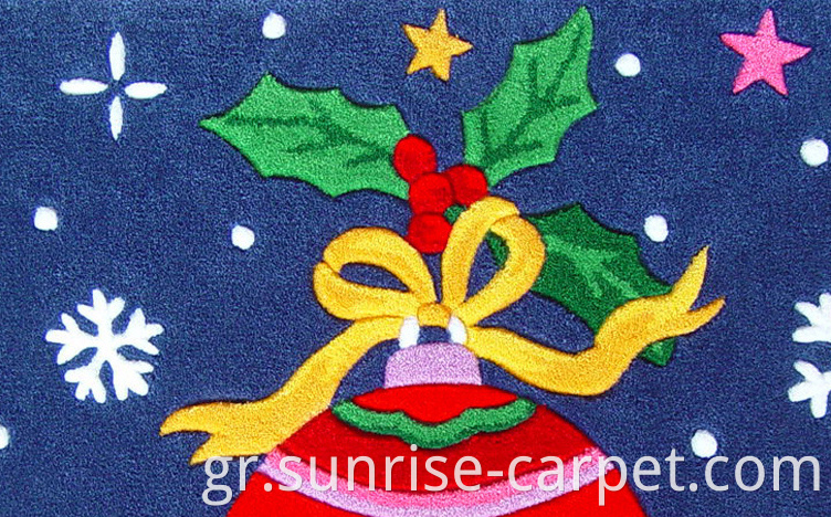 Hand Tufted Carpet with Chrismas Design